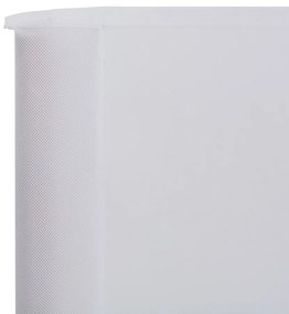 Para-vento com 3 painéis em tecido 400x160 cm cor areia branco