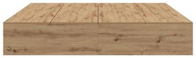 Cama de Armazenamento Carvalho Artisan 200x200 cm