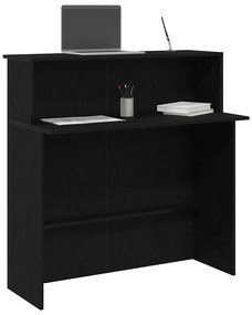 Balcão de recepção 100x50x103,5 cm derivados de madeira preto