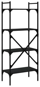 Estante c/ 4 prateleiras 56x31,5x138,5 cm deriv. madeira preto