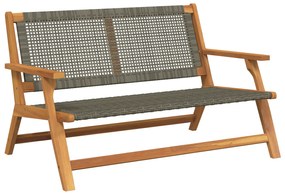 Conjunto de Cadeiras e Mesa - 3 Peças em Madeira de Acácia Maciça Cinz