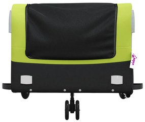 Reboque para bicicleta 45 kg ferro preto e verde