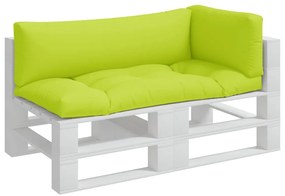 Almofadões para móveis de paletes 3 pcs tecido verde brilhante