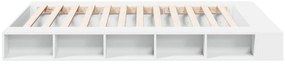 Estrutura de cama 150x200 cm derivados de madeira branco