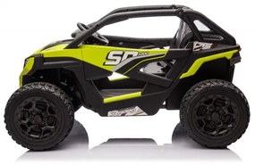 Carro elétrico infantil DRACO 24V 2 Lugares 4x4, Rodas Borracha VERDE