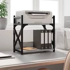 vidaXL Suporte impressora 2 prateleiras deriv. madeira cinza sonoma