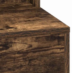 Mesa de Maquilhagem com Luzes LED em Carvalho Fumado 50x41x135 cm