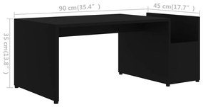 Mesa de centro 90x45x35 cm derivados de madeira preto