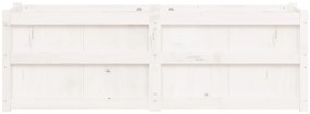 Vaso/floreira de jardim 150x50x50cm madeira pinho maciça branco