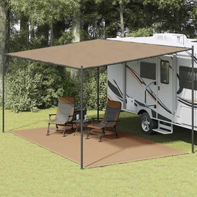 Tapete de campismo para tenda 300x500 cm cinzento-acastanhado