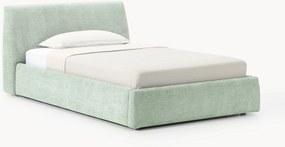 Cama de solteiro estofada com arrumação Cloud