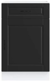Armário base de cozinha Porto derivados de madeira preto