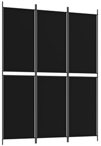 Biombo Targ com 3 Painéis em Tecido Preto - 150x200 cm - Design Modern