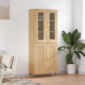 vidaXL Armário alto 69,5x34x180 cm derivados de madeira cor sonoma