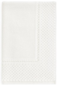 Tapete de banho jacquard veludo 50x70 cm - 750 gr/m2 -  Tapete banho 100% algodão: Branco