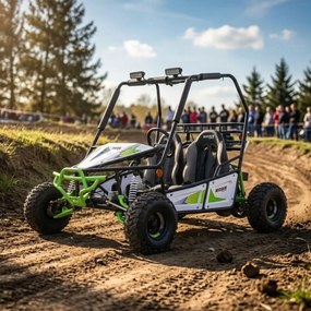 Buggy gasolina para crianças 125cc Roan Triton 2 Lugares R7 Verde