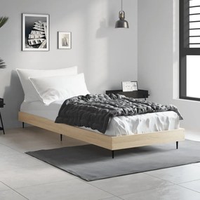vidaXL Estrutura cama s/ colchão derivados de madeira carvalho sonoma