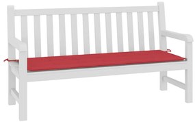 Almofadão p/ banco de jardim 150x50x3 cm tecido oxford vermelho