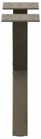Pés para mesa de centro em formato de X, 2 peças, aço natural, 30x(30-