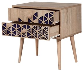 Mesa de Cabeceira Two – Carvalho Sonoma – 60x61x40 cm