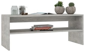 Mesa de centro derivados de madeira cinzento cimento