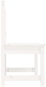 Banco de jardim 109 cm madeira de pinho maciça branco