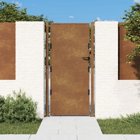vidaXL Portão de jardim 100x200 cm Aço Corten