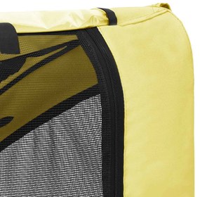 Reboque bicicleta p/ animais amarelo e preto