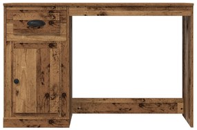 Escrivaninha vidaXL com Armazenamento em Madeira Velha 50x115x75 cm em