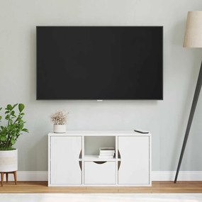 Armário para TV com gaveta ODDA Madeira maciça de pinho branco