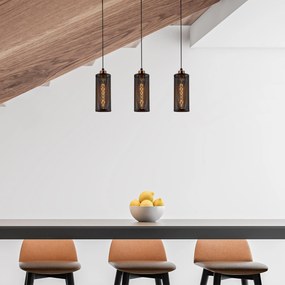 Chandelier Amasra – Preto Bronze – 60 x 10 cm