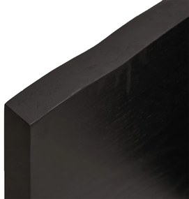 Bancada p/ WC 200x60x(2-4)cm madeira tratada maciça castanho