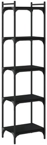 Estante c/ 5 prateleiras 40x30x86 cm derivados de madeira preto