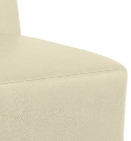 Poltrona 55 cm couro artificial creme