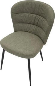 CONJUNTO 2 CADEIRAS LOSANNA 58X60,5X85 CM VERDE E PRETO