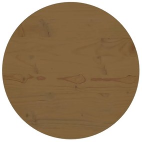vidaXL Tampo de mesa pinho maciço Ø60x2,5 cm castanho