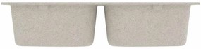 Pia de Cozinha Bege 760x480x184 mm Granito