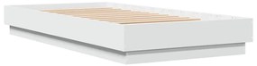 Estrutura de cama 90x190 cm derivados de madeira branco
