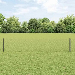 vidaXL Cerca com Postes Cinzeto 0.4 x 25 m Aço