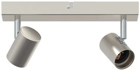 Spotlight de Teto Ajustável em Duas Direções Níquel Escovado E27
