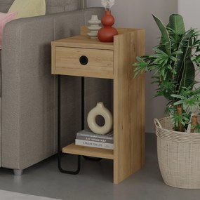 Mesa de Cabeceira Sirius Right – Carvalho – 32x61x30 cm