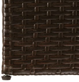 Caixa de arrumação para jardim 150x100x100 cm vime PE castanho