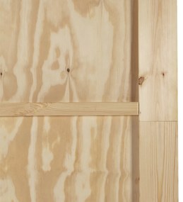 Porta Deslizante vidaXL com Conjunto de Ferragens 93x211 cm Madeira Só