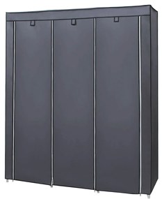 Guarda Roupa grande em tecido 150 x 175 x 45 cm Cinzento