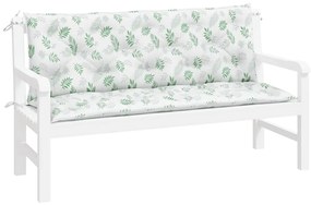 Almofadões banco jardim 2 pcs 150x50x7 cm tecido padrão folhas