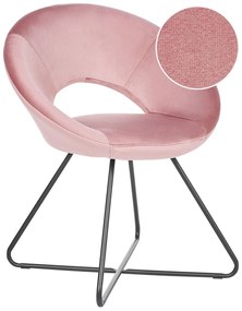 Cadeira em veludo rosa RACHEL Beliani