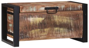 Baú de Armazenamento 60x30x30cm em Madeira Recuperada e Metal