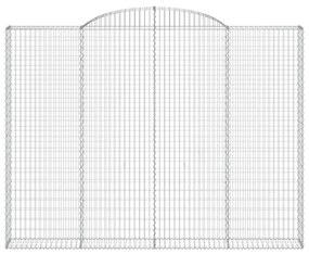 Cestos gabião arqueados 3pcs 300x30x220/240cm ferro galvanizado