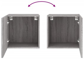 Móveis parede TV 2pcs 40,5x30x40 cm deriv. madeira cinza sonoma