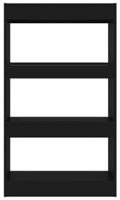 Estante/divisória derivados de madeira preto